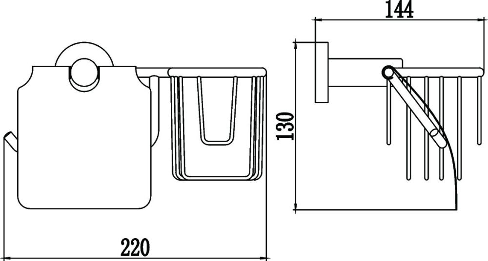 Держатель для туалетной бумаги и освежителя Savol S-L08751, хром, артикул S-L08751