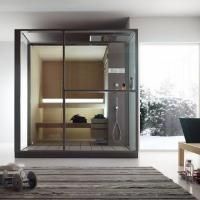 Effegibi Logica S Сауна с душем, угловая R.H., DX, 214x250xh226см, отделка: Soft Sand