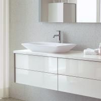 Duravit Viu Раковина накладная 600х415х100мм, без перелива, без отв, с креплением, выпуск с керамической крышкой,  с покрытием WG, цвет: белый