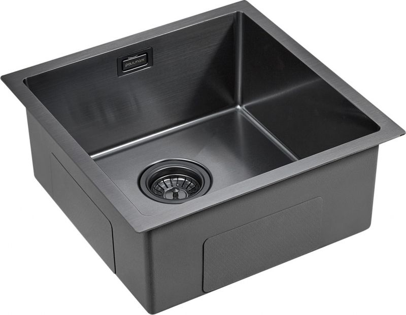 Кухонная мойка Paulmark Aller 44 PM904444-GM Вороненая сталь Кухонная мойка Paulmark Aller 44 PM904444-GM Вороненая сталь
