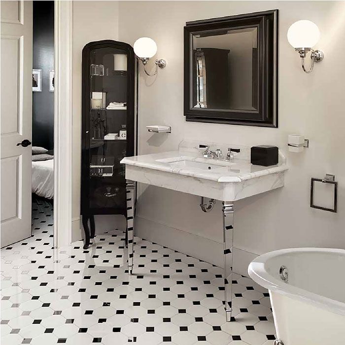 Devon Epoque Консоль раковину 103/100xh86x60 см со столешницей из белого mрамора bianco carrara с керам. раковиной York ножки хром, артикул DEEPOQUEMCACR