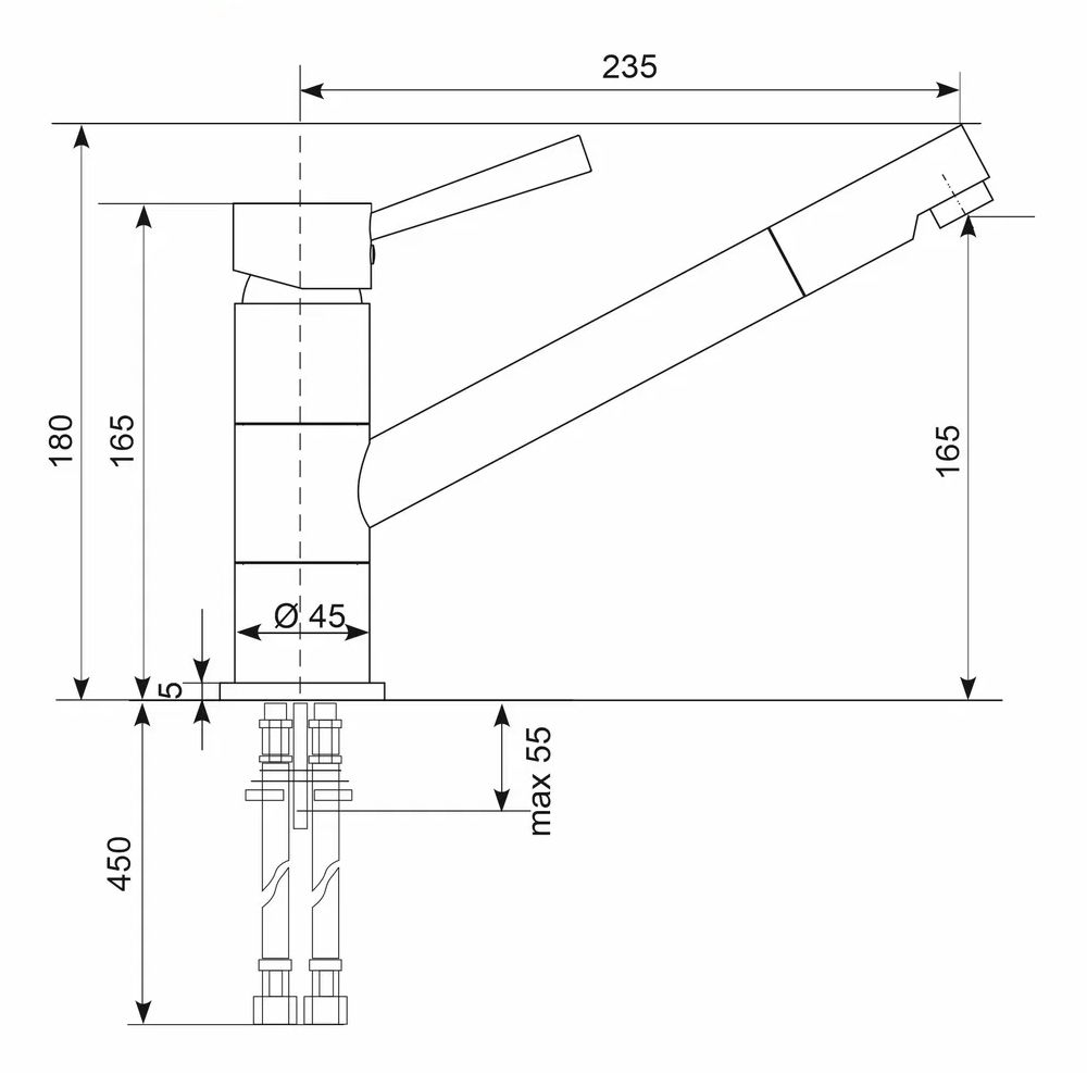 Cмеситель ULGRAN Quartz UQ-025-01, жасмин