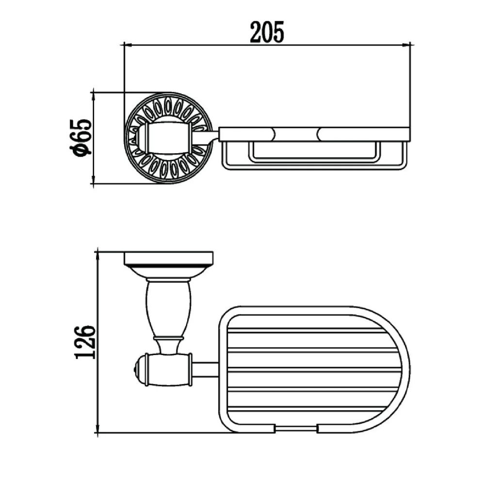 Мыльница Savol S-006632C, бронза, артикул S-006632C