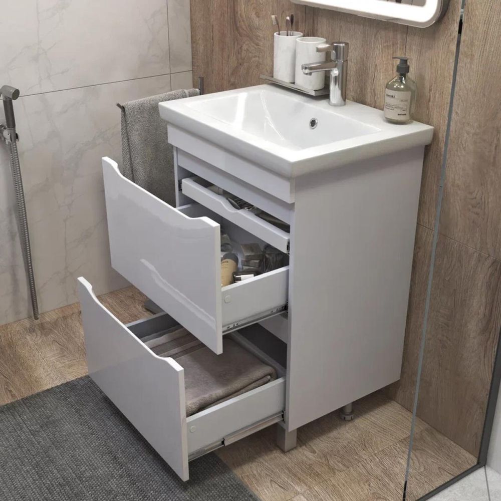 Тумба с раковиной напольная VIGO Grani 201, 60 см, артикул 201-com