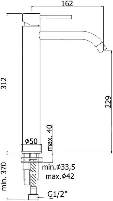 Смеситель для раковины Paffoni Light LIG081NO