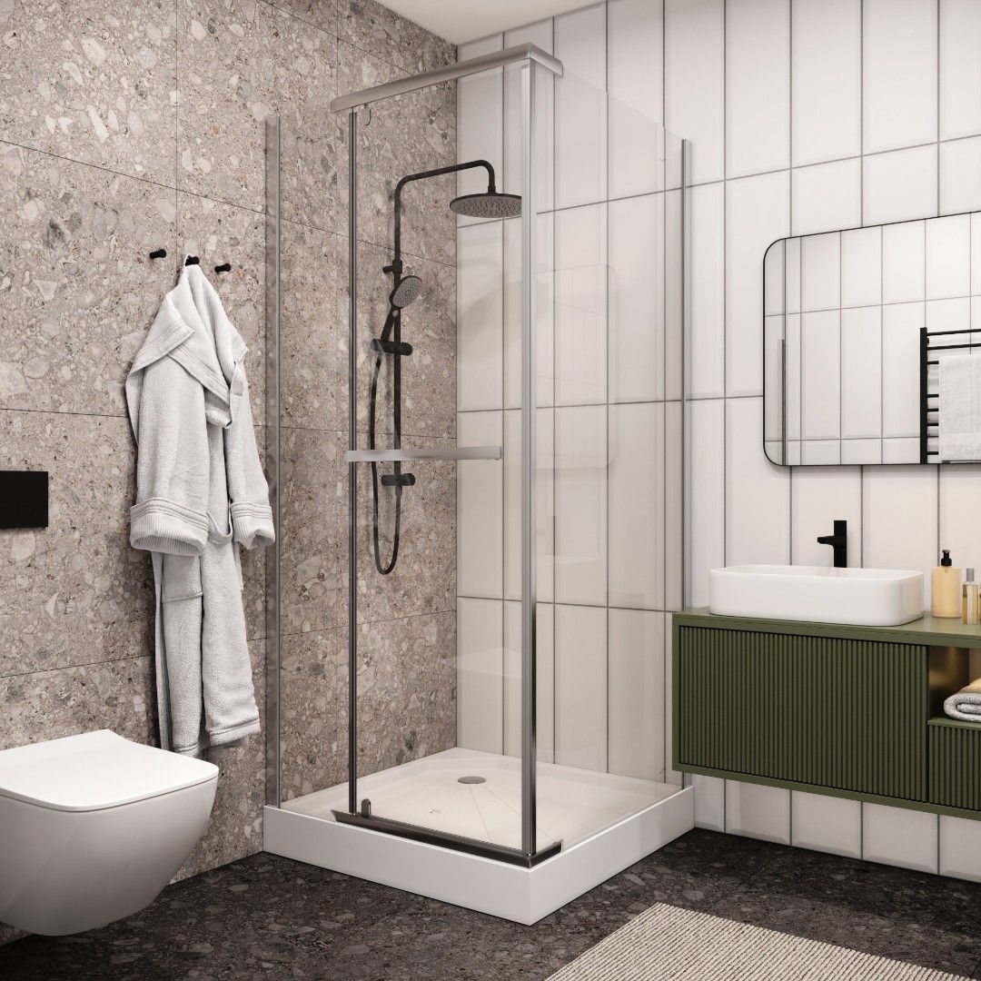 Ограждение MIMI ZQ91T душевое Cerutti SPA без поддона (90x90x195) Ограждение MIMI ZQ91T душевое Cerutti SPA без поддона (90x90x195)