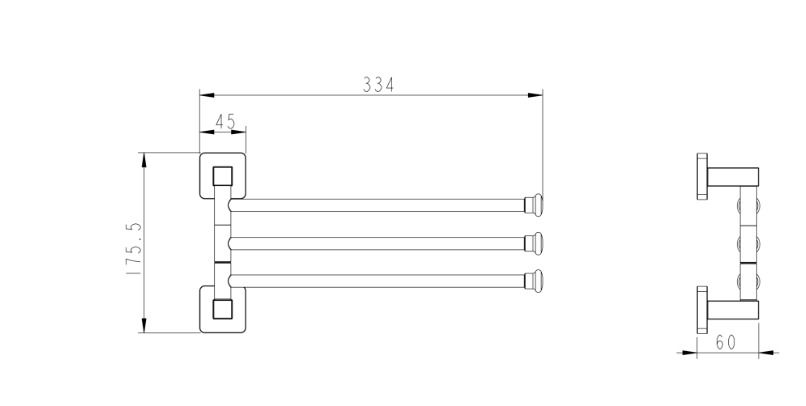 Полотенцедержатель D-Lin D254222, черный