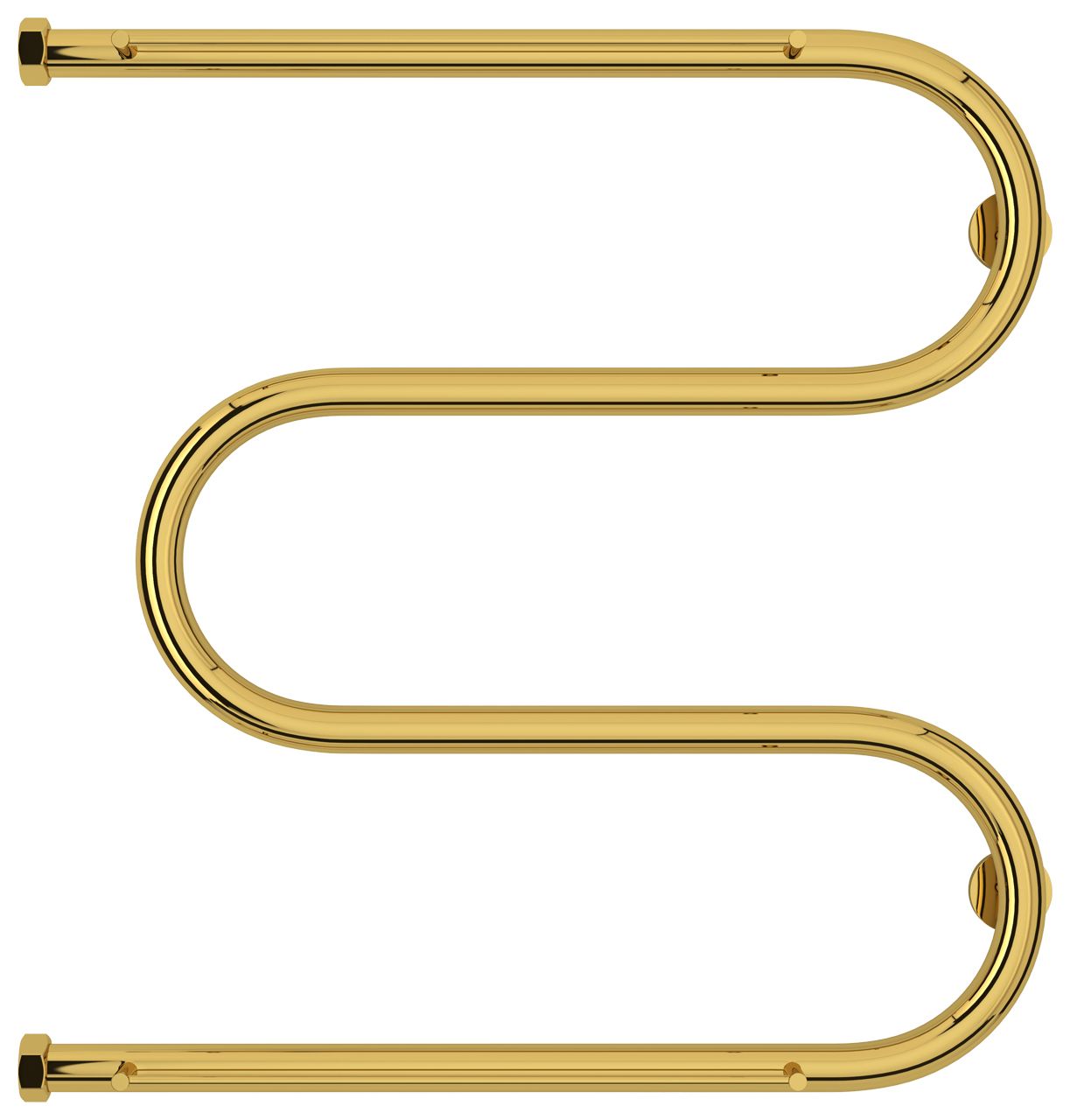 Полотенцесушитель водяной "М-обр.+" 2П 600х600 Н. Г. 1" (Золото)