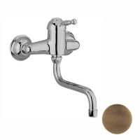 CISAL Смеситель однорычажный настенный для кухни,с поворотным изливом 253 мм, цвет бронза