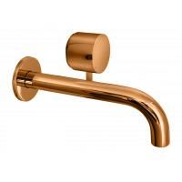 Fantini AF/21 Смеситель для раковины, встраиваемый, на 2 отв, без донного клапана, излив 208мм (наружняя часть), цвет: Matt Copper PVD