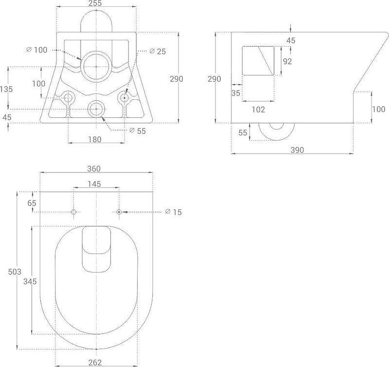 Унитаз Good Door Compact УНИ0004 подвесной с сиденьем Микролифт