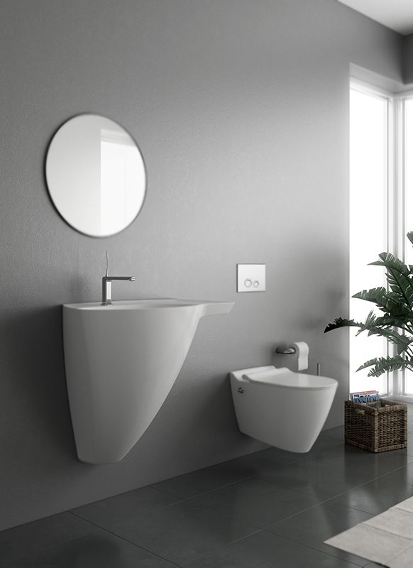 Унитаз-биде Bien Mineral MNKA052N1VE0W3000 подвесной со смесителем Белый