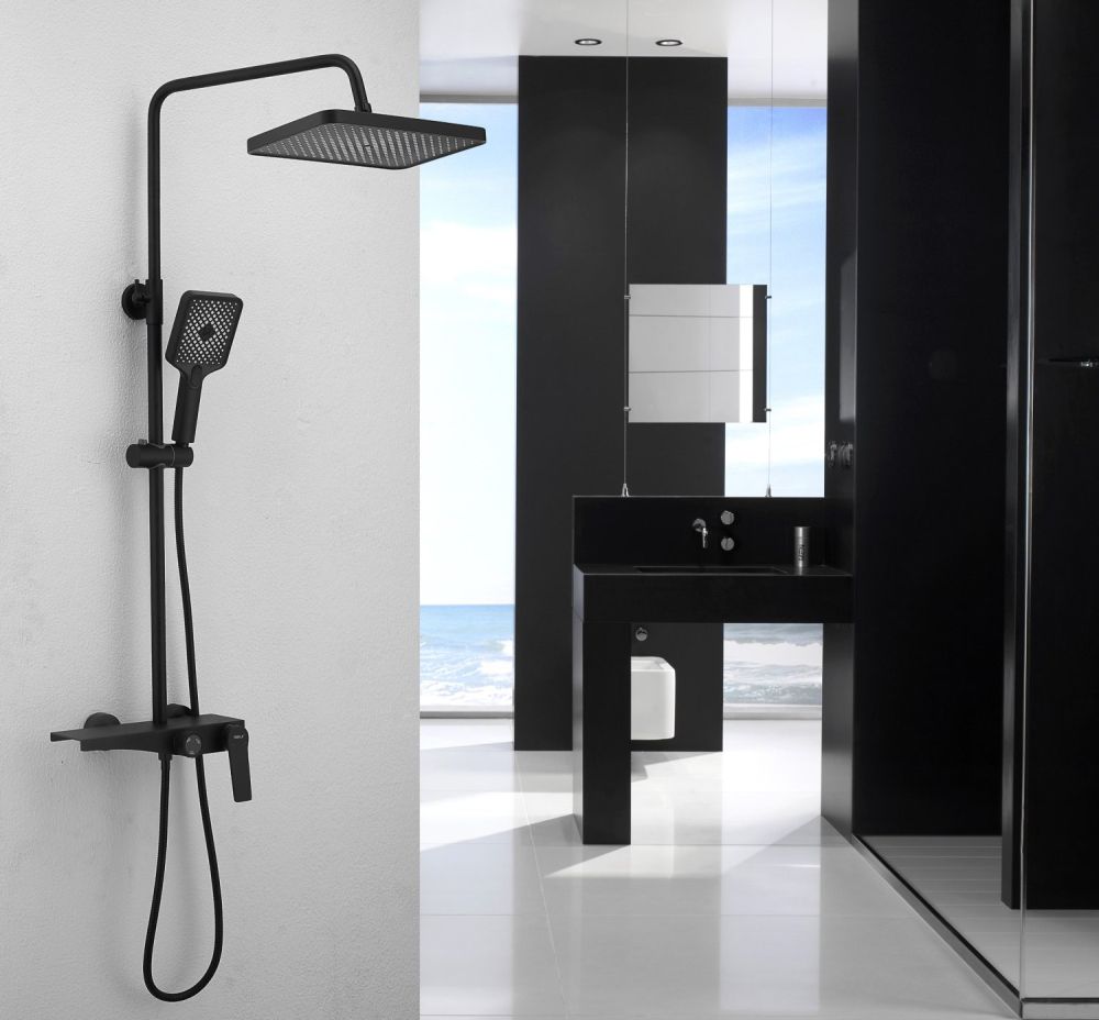Душевая система BELZ B24572-7, черный, артикул B24572-7