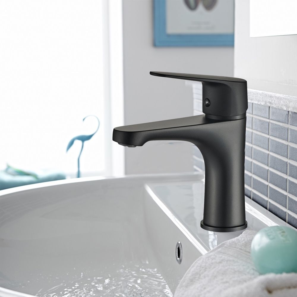 Смеситель для раковины WesnaArt NOVA NOV03-210Black, черный, артикул NOV03-210Black