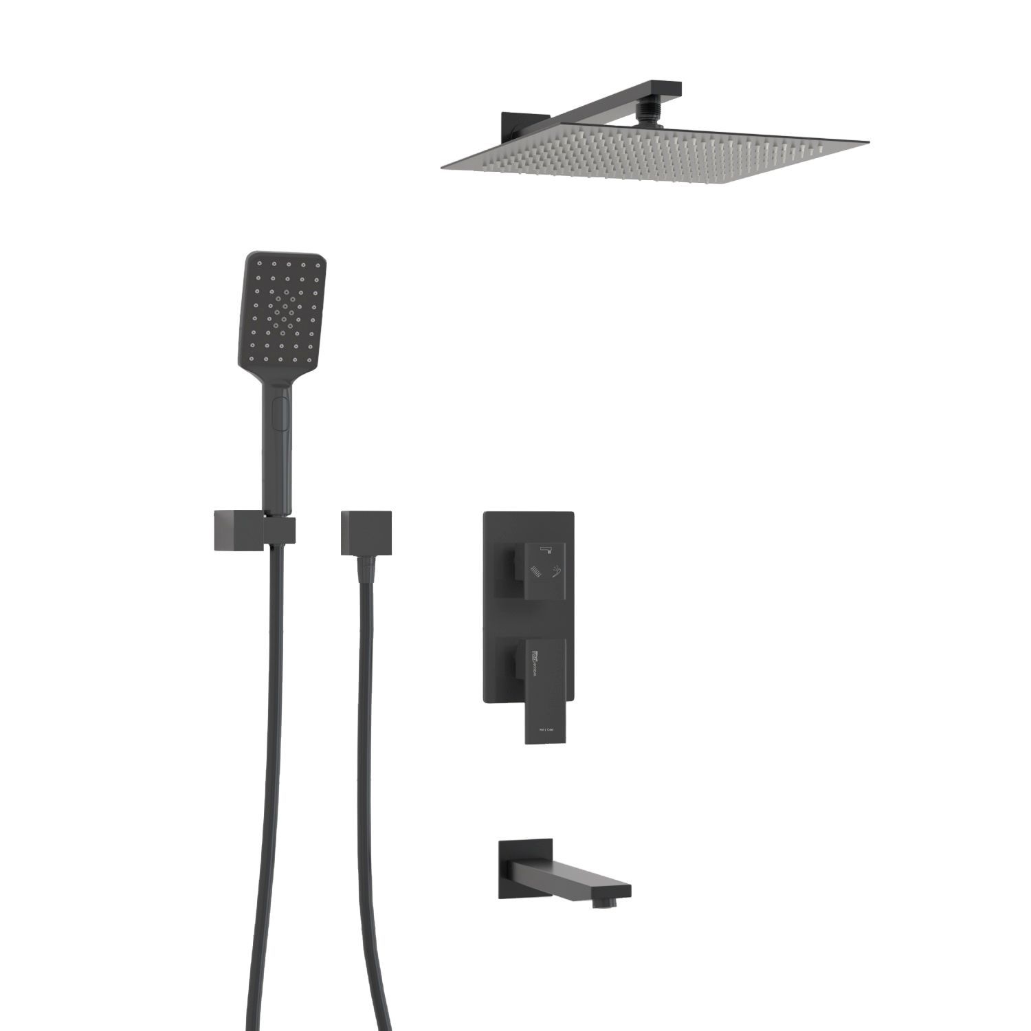 A172071 Встраиваемый комплект для ванны с верхней насадкой, лейкой и изливом