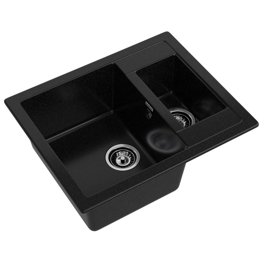 Кухонная мойка GranFest QUADRO 610K, черный, артикул Q-610K черный