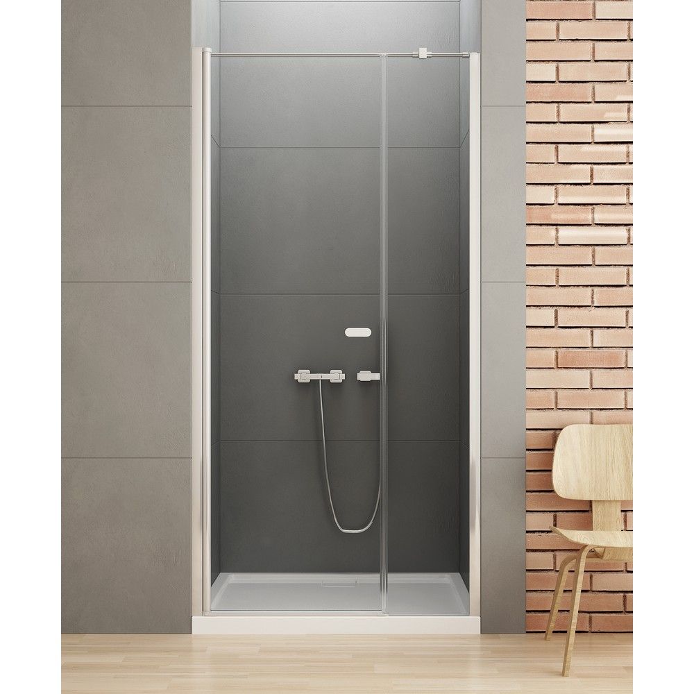 Дверь в нишу NEW TRENDY NEW SOLEO PLUS 120x195 D-0141A/D-0094B (хром)