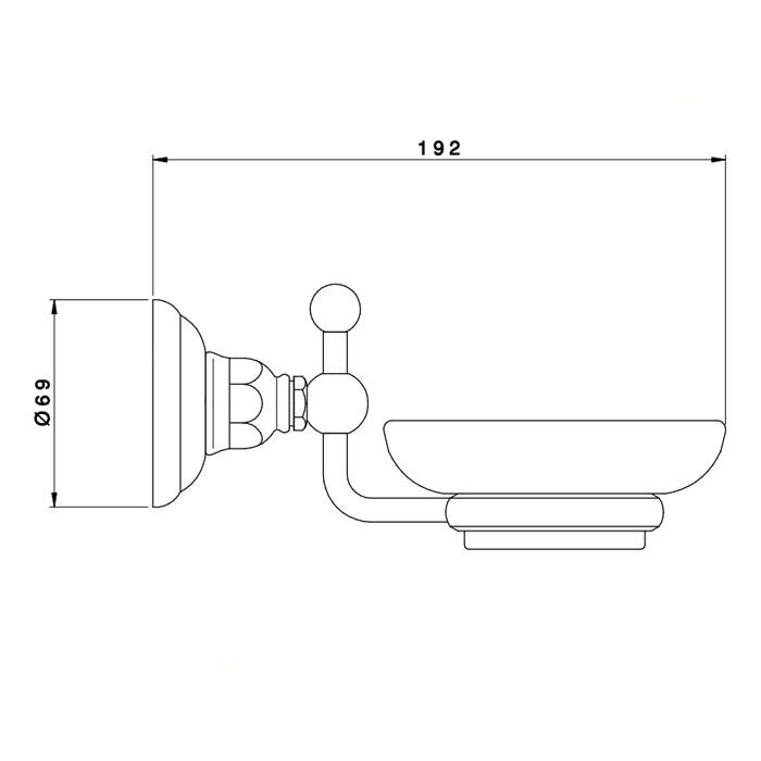 Nicolazzi Accessori bagno Minimale  Мыльница подвесная, цвет: никель блестящий/белый