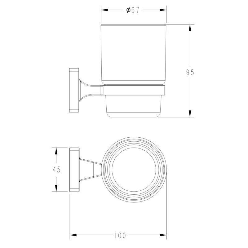 Стакан для ванной комнаты FASHUN A2606, хром