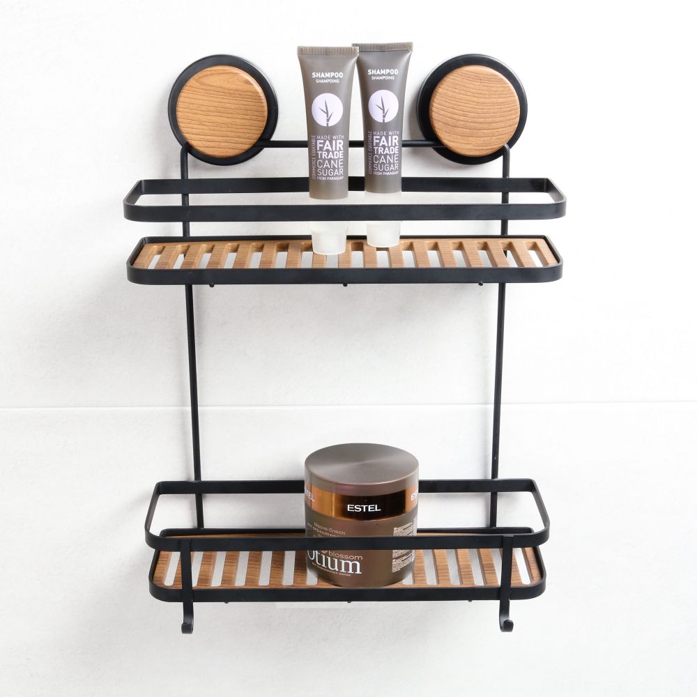 Полка металличеcкая FIXSEN MAGIC  FX-950B-2, черный/коричневый