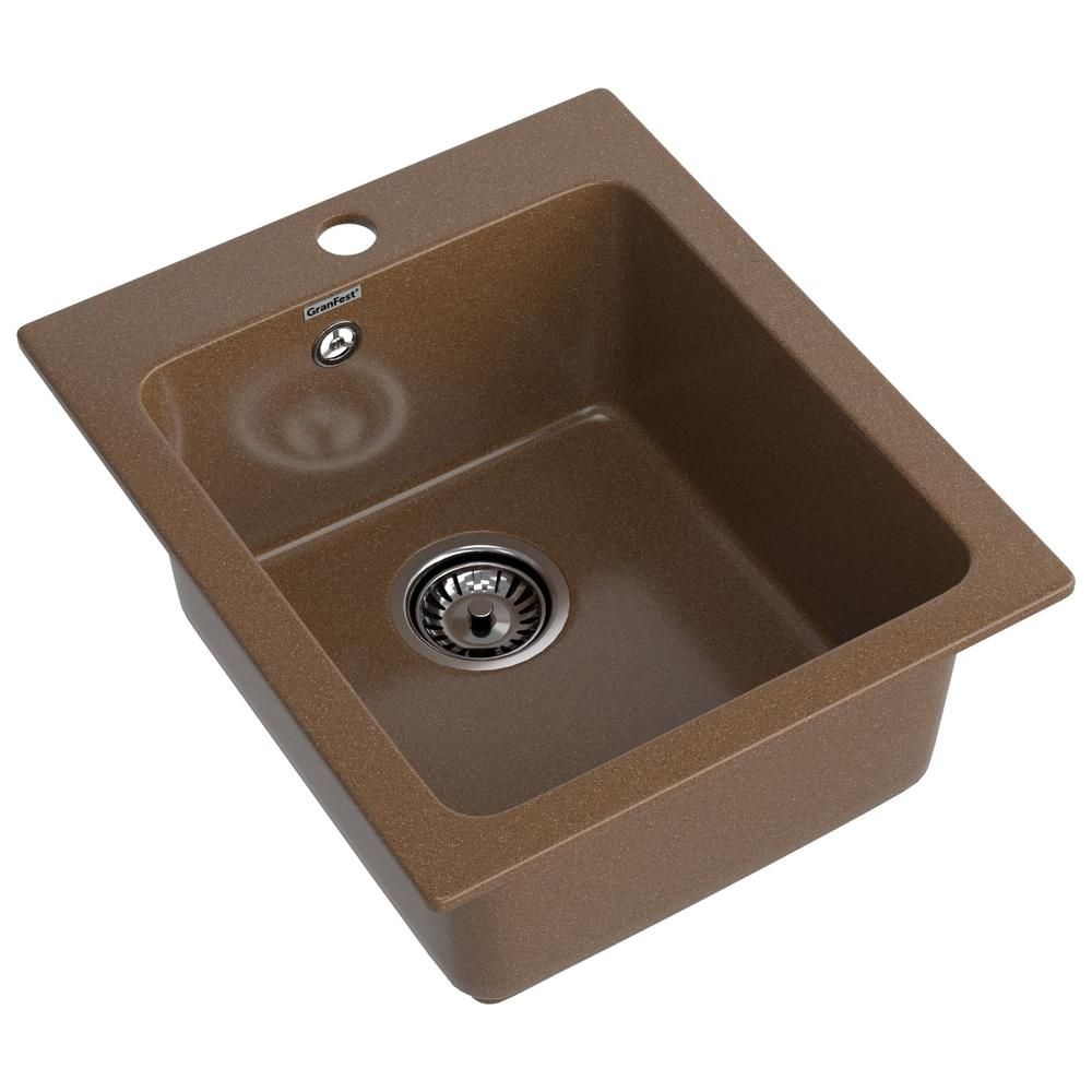 Кухонная мойка GranFest PRACTIK 505, терракот, артикул P-505 терракот