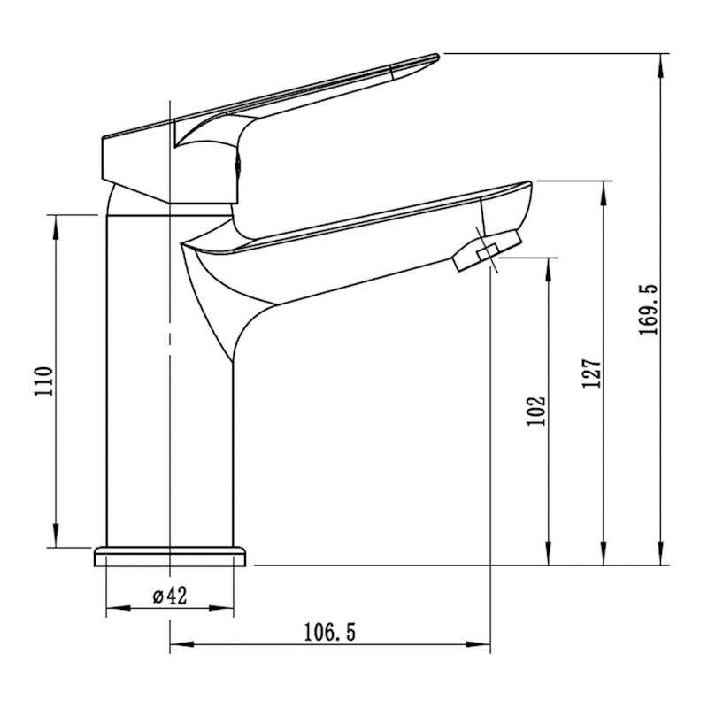 Смеситель для раковины Esko KZ26W, белый