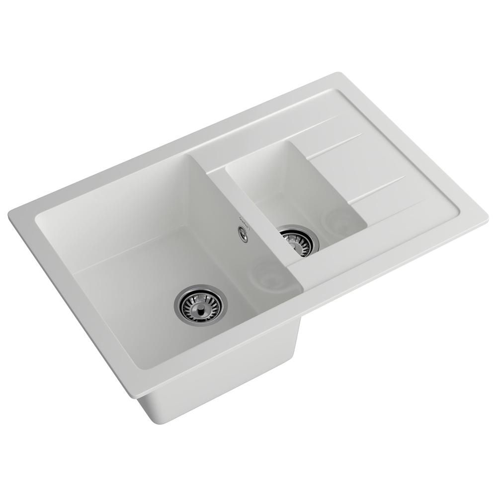 Кухонная мойка GranFest QUADRO 775KL, иней, артикул Q-775KL иней