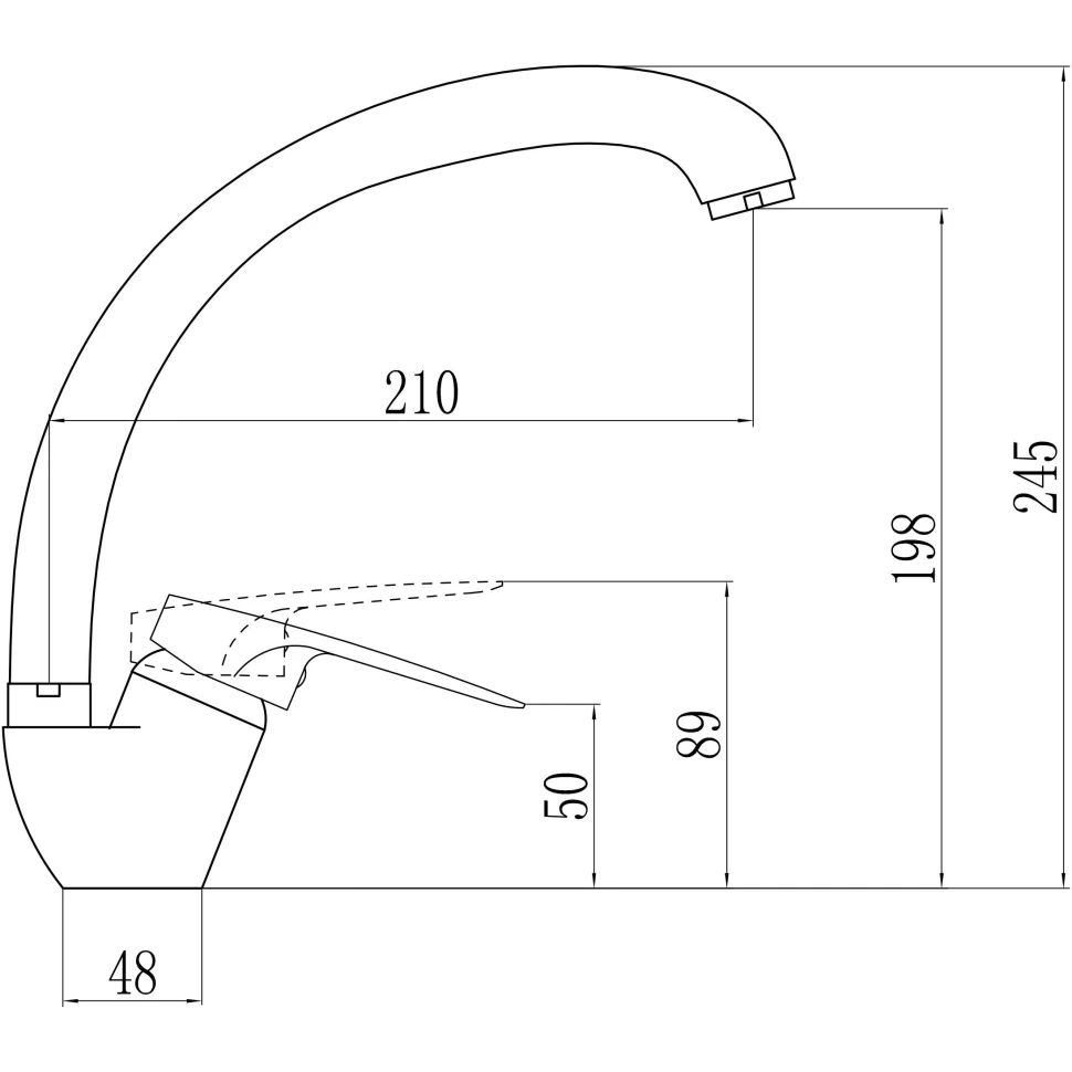 Смеситель для кухни Savol S-T4104-1, хром, артикул S-T4104-1