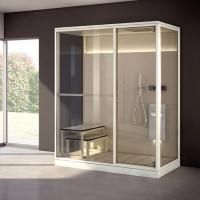 Effegibi Logica H Filo Сауна 214x250h217см, угловая SX, цвет: Stone