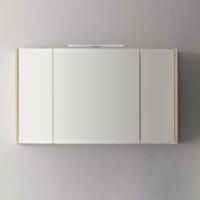 CERASA Velvet/Movida Зеркальный шкаф 120х63х17 см, двухстороннее зеркало, 3 дверки, 4 стеклянные полки , цвет Tavolato Biscotto