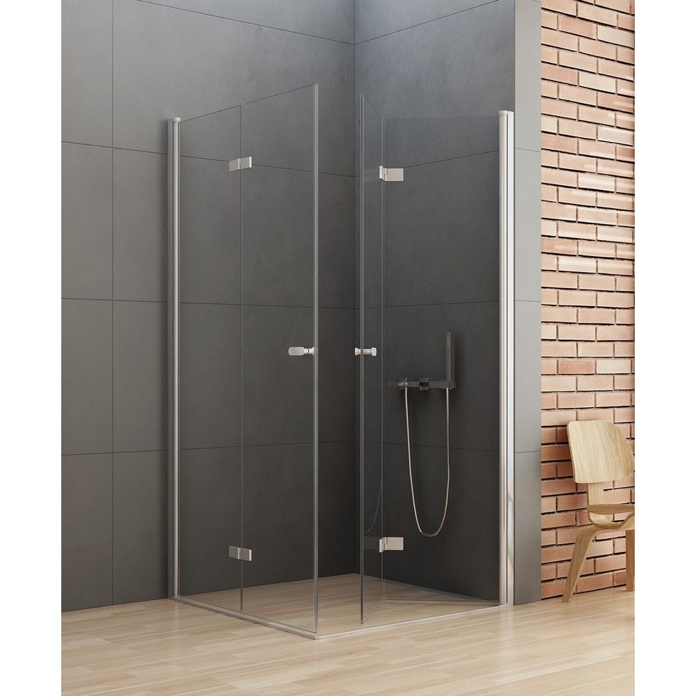 Душевое ограждение NEW TRENDY NEW SOLEO складные 2D 100x100x195 D-0150A/D-0154A (хром)