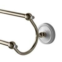 Devon DOROTHY полотенцедержатель двойной настенный, 60см, держатели цвет: никель блестящий/белый