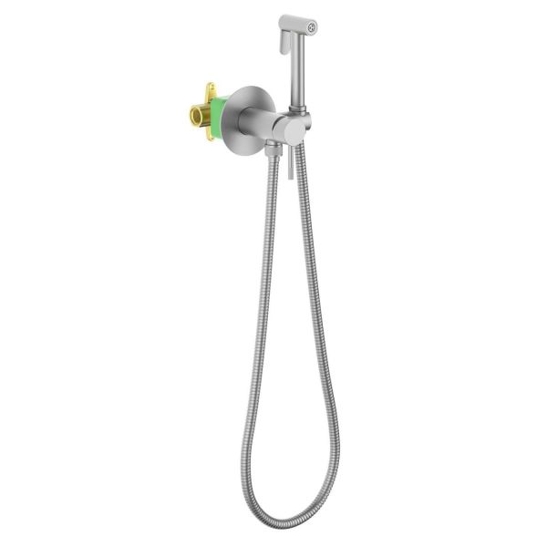 Смеситель встроенный с гигиеническим душем Timo Saona никель (2338/13SM)