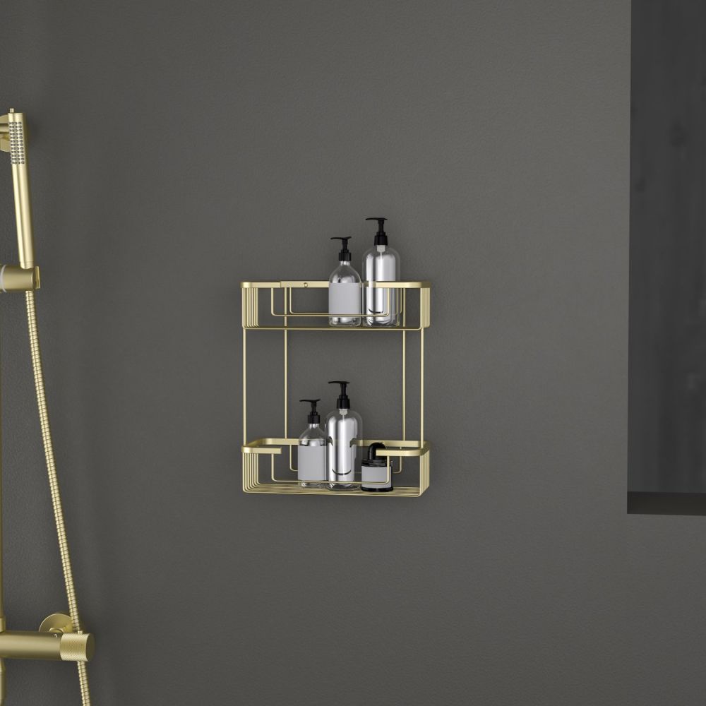 Полка двойная Timo Saona золото матовое (13083/17), артикул 13083/17