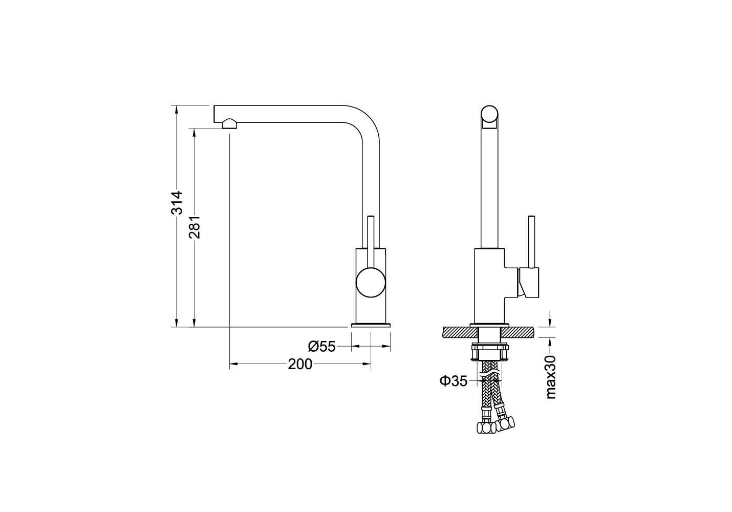 Смеситель для кухни AQUATEK AQ1380CR ЕВРОПА Смеситель для кухни AQUATEK AQ1380CR ЕВРОПА