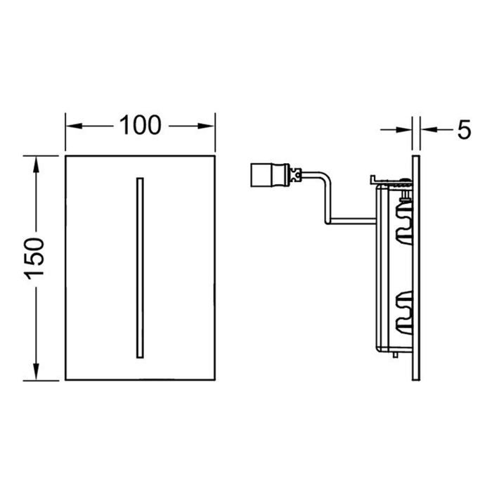 TECEfilo-Velvet Urinal, 7,2 В, Grigio Londra / Антрацит TECEfilo-Velvet Urinal, 7,2 В, Grigio Londra / Антрацит