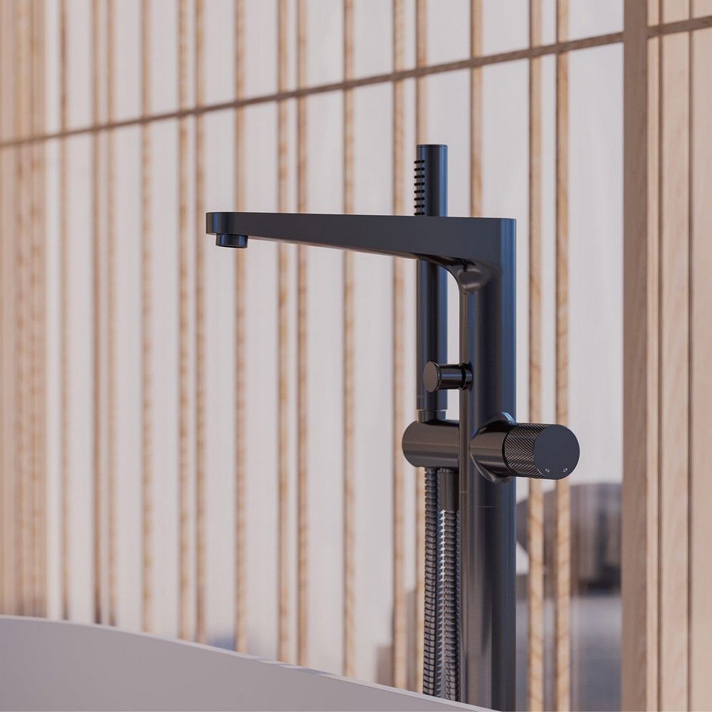 Смеситель для ванны отдельностоящий OMNIRES CONTOUR CT8033AT (антрацит)