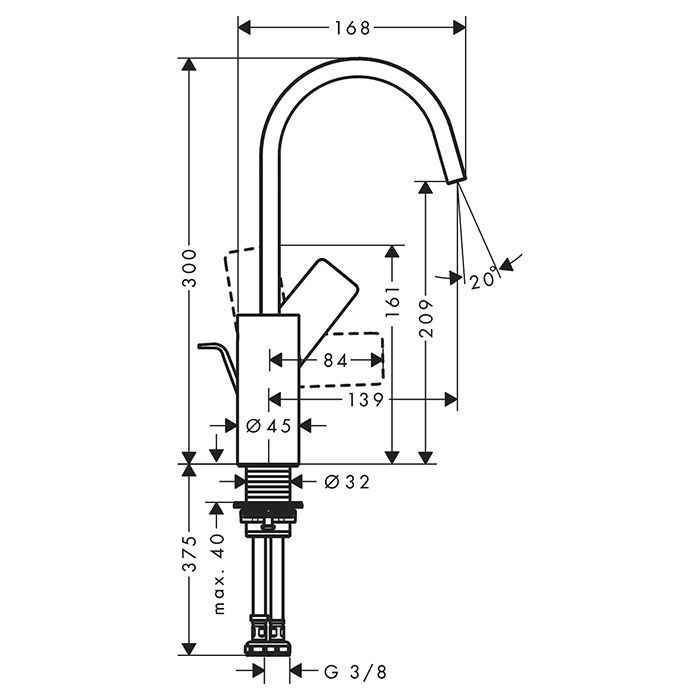 HANSGROHE VIVENIS Смеситель для раковины на 1 отверстие, однорычажный, с поворотным изливом, с донным клапаном, цвет белый матовый HANSGROHE VIVENIS Смеситель для раковины на 1 отверстие, однорычажный, с поворотным изливом, с донным клапаном, цвет белый матовый