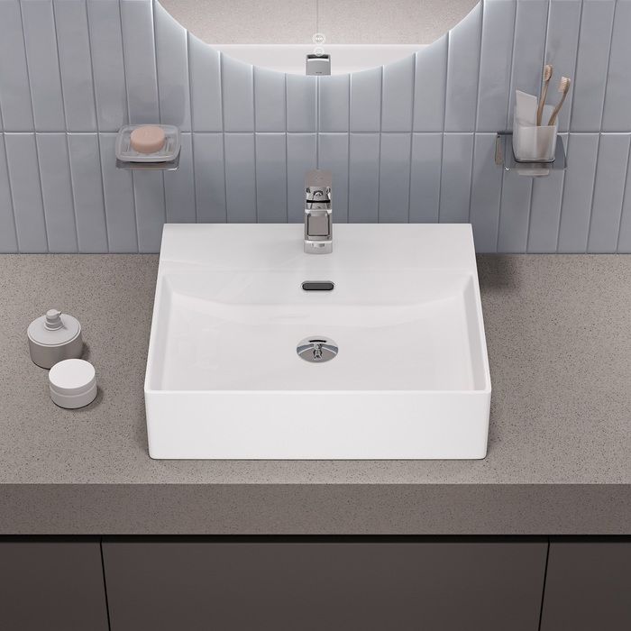 Умывальник накладной/подвесной, белый глянцевый, Bild, IDDIS, BILWS50i27, артикул BILWS50i27