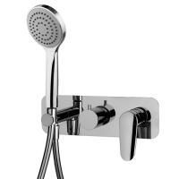 Fima Carlo Frattini Spot Смеситель для душа, встраиваемый, на 2 источника, с ручным душем, цвет: хром
