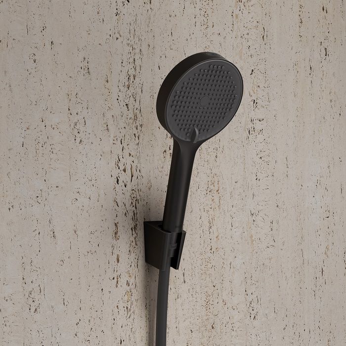 Лейка для душа, черный матовый, Aiger, IDDIS, AIG4FB0i18, артикул AIG4FB0i18