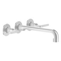 GESSI INCISO Встраиваемый смеситель для раковины на 3 отверстия с изливом 255-235мм (внешние части), цвет: хром