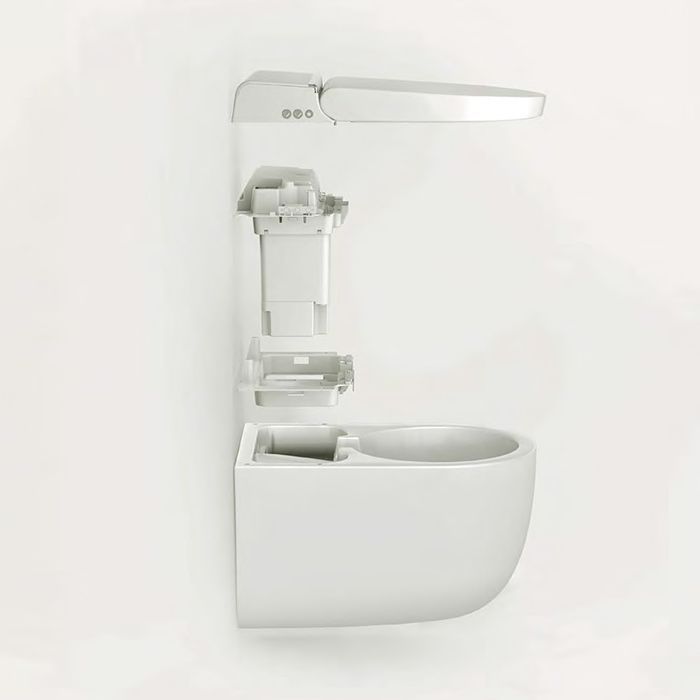 Унитаз-биде, Artceram, Hype, безободковый (с открытым смывным краем), тип установки-подвесной, ширина, мм-380, глубина, мм-590, высота, мм-340, форма чаши-овальная, выпуск-горизонтальный, материал-керамика, сиденье с плавным опусканием-в комплекте, функци