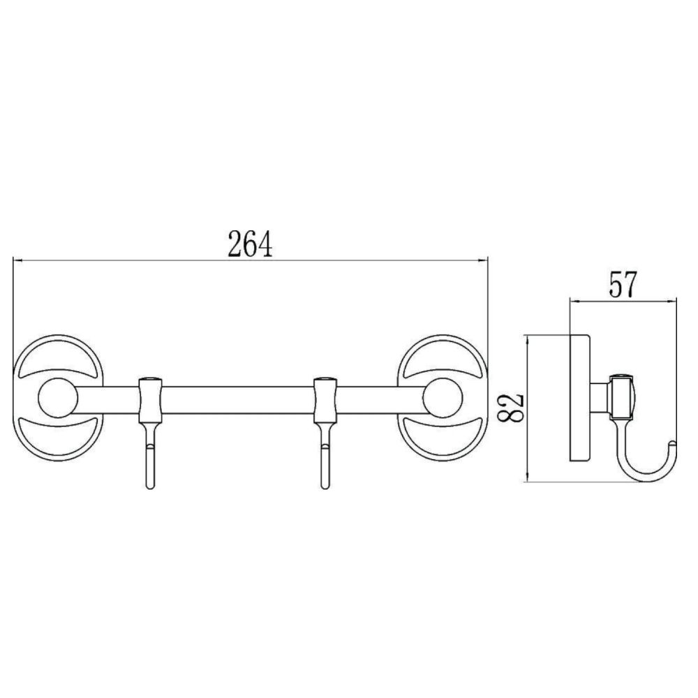 Планка с крючками Savol S-008202, хром, артикул S-008202