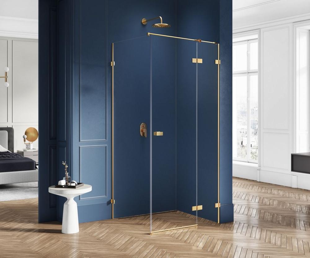 Душевое ограждение NEW TRENDY AVEXA GOLD BRUSHED 80x70x200 EXK-1729 (брашированное золото)