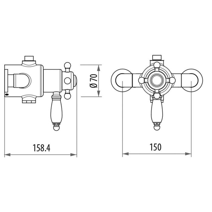 Gattoni PD Душевая колонка с верхним душем 200мм и ручной лейкой (под смеситель c G1/2), цвет хром
