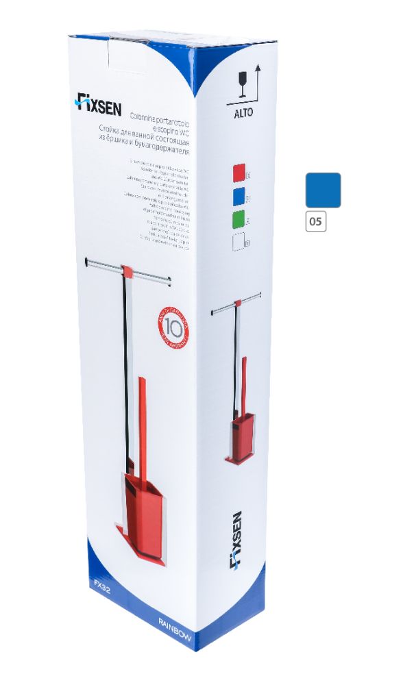 Стойка FIXSEN Rainbow напольная б/д двойной + ерш синяя (FX-32-05), артикул FX-32-05