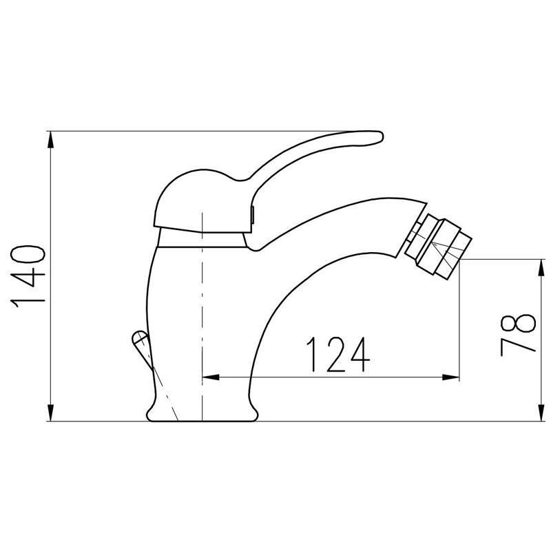 Смеситель для биде Rav Slezak LABE L045.5KZ, золото, артикул L045.5KZ