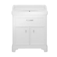 Тумба POMPEI напольная с ящиком и дверцами 80, белая глянцевая