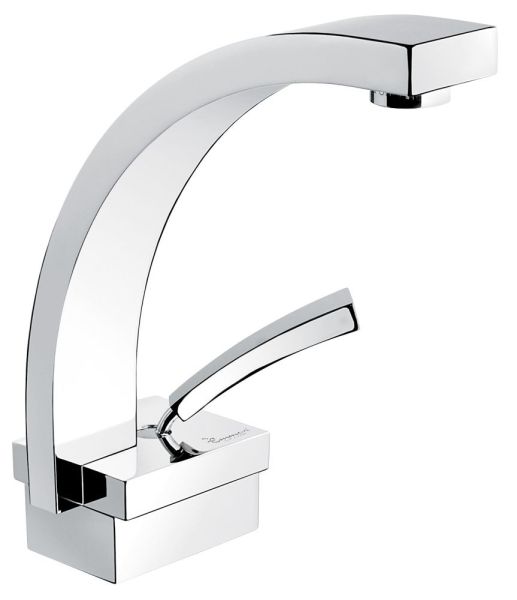 Emmevi Antef, смеситель с донным клапаном "click-clack" для раковины, цвет хром